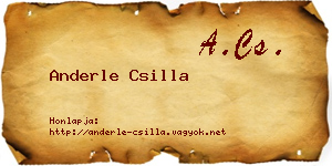 Anderle Csilla névjegykártya